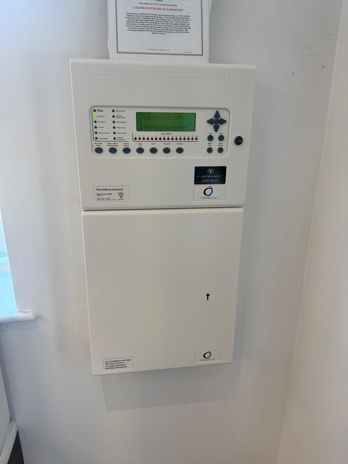 mechanical fan AOV control panel during mechanical fan AOV service in Fulham
